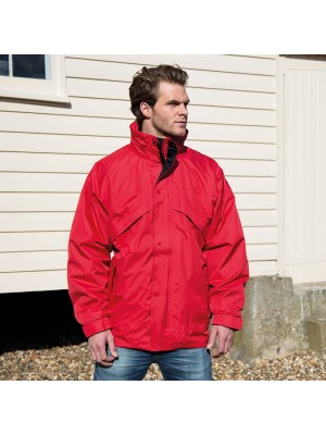 Plain 3-in-1 zip and clip jacket Result 680 GSM